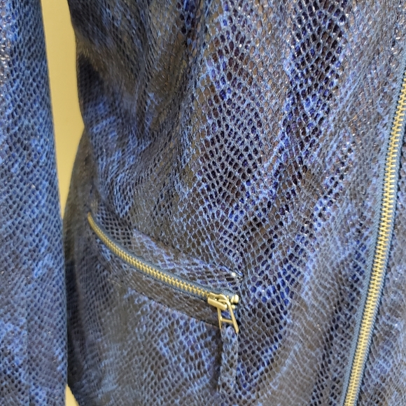 JM Collection Faux Snakeskin Jacket - Picture 7 of 12